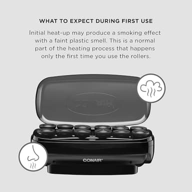 Conair Hot Rollers for Long, Medium & Short Hair, 12 Jumbo 1 ½" Heated Hair Rollers with Clips, Hot Curlers for Women, Volume & Curls, Amazon Exclusive, Black - Image 6