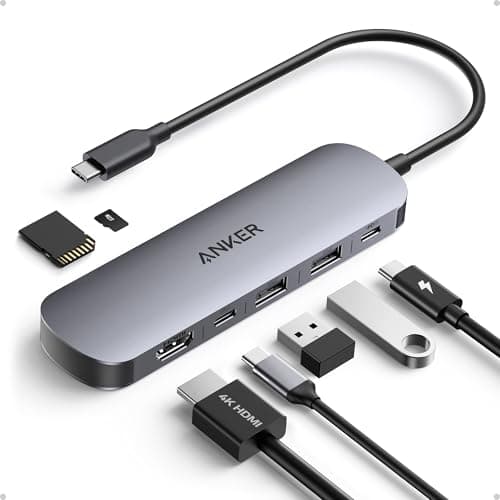 Anker USB C Hub, 7-in-1 Multi-Port USB Adapter for Laptops, 4K@60Hz USB C to HDMI Splitter, 85W Max Power Delivery, 3xUSBA & C 3.0 Data Ports, SD/TF Card, for Type C Devices (Charger Not Included) - Image 1