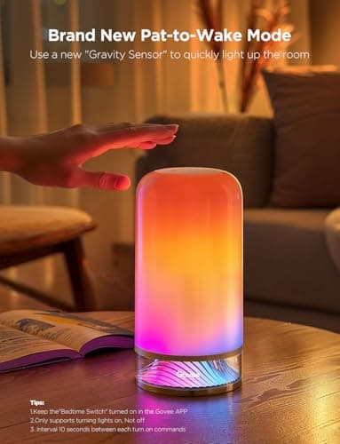 Govee RGBIC Smart Table Lamp 2, Touch Bedside Small Table Lamp Work with Matter, Alexa, LED Desk Lamp with 64 Scene Modes, Color Changing Lamp for Bedroom Living Room Dimmable Night Light(Corded) - Image 5
