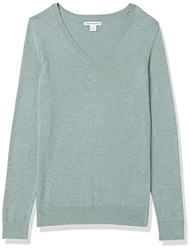 Amazon Essentials Women's Regular-Fit Lightweight Long-Sleeve V-Neck Sweater (Available in Plus Size), Sage Green Heather, XX-Large - Image 9