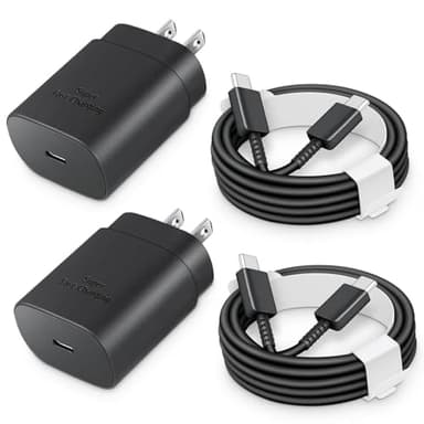 25W USB-C Fast Charger Block with C-to-C Cable [PD PPS Compatible] for Galaxy S24/S23/S22, Pixel 8/7, Z Flip 5, i Phone 17/16/15 - Compact Type C Charger - Image 1