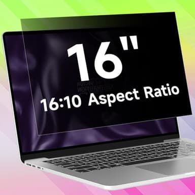 16 Inch 16:10 Laptop Privacy Screen Filter, Anti Blue Light Glare & Anti Scratch Computer Privacy Shield for 16" with 1920x1200 Aspect Ratio Laptop - Image 1