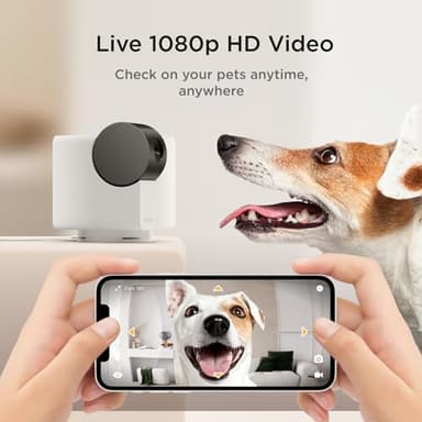 Petcube Cam 360 Camera Interactive WiFi Pet and Home Security Pan-Tilt Camera with Phone App, 1080p HD Video, 360° Rotation, Night Vision, AI Alerts - Image 2