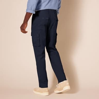 Amazon Essentials Men's Straight-Fit Stretch Cargo Pant (Available in Big & Tall), Navy, 52W x 32L - Image 4