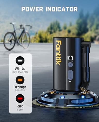 Fanttik X9 Ace Mini Bike Pump, 32s Fast Inflate Bike Pump with Gauge, 150PSI Electric Air Pump with Presta and Schrader Valve, Suitable for Mountain Bike, Road Bike, Electric Bike, MTB - Image 8