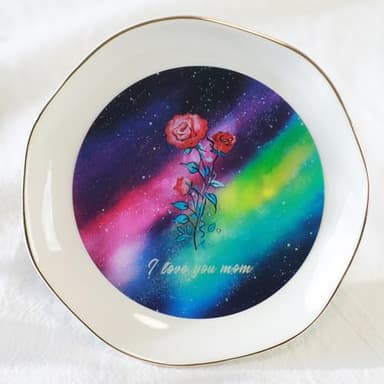 HOME SMILE Jewelry Ring Dish Tray with Dynamic Pattern Shifts for Mom,Unique Mother's Day Gifts,I Love You Mom - Image 5