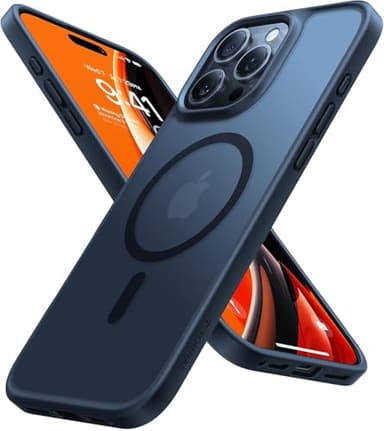 TORRAS Magnetic Shockproof for iPhone 16 Pro Max Case, [Fit for MagSafe] [Military-Grade Drop Tested] Translucent Slim Protective for iPhone 16 Pro Max Case Anti-Fingerprint Anti-Scratch, Black - Image 1