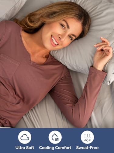 Extra Deep Cal King Sheet Set - 6 Piece Breathable and Cooling Sheets - Hotel Luxury Bed Sheets Set - Easy Fit - Soft, Wrinkle Free and Comfy Sheets Set - Light Grey Sheet Set with Extra Deep Pockets - Image 5