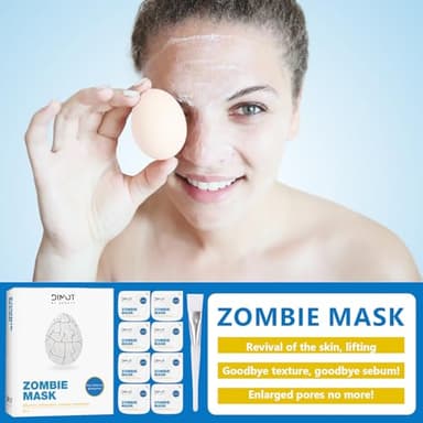 ANCAI 2025 New Zombie Facial Mask, Zombie Mask Facial, Hydrating Skincare Face Mask, Pore Tightening & Lifting Deep Cleansing Clay Mud Mask(1 Box 8Pcs) - Image 7