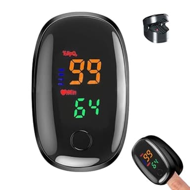2025 New No Pricking Non Invasive for Meters Fingertip, Clear Display with Fast Readings, Portable for Home and Travel (black - 1 Unit) - Image 1