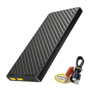 Nitecore NB10000 Gen III (Gen 3) Ultra-Slim Power Bank, 10000mAh QC Quick-Charge Dual USB-C Ports for Phones Flashlights and Headlamps, with USB-A Adapter and USB-C Cable, Including NitecoreS Sticker - Image 1