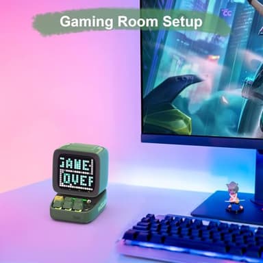 Divoom Ditoo Pro Programmable Pixel Art LED-Bluetooth-Speaker Showing-Clock Emoji DIY Design for Home Wedding Party Decoration with Wireless App Control (Green) - Image 3
