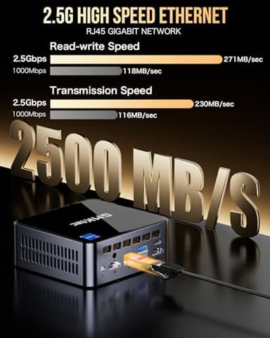 GMKtec M3 Plus Mini PC with Intel Core i9 12900HK(14C/20T 5.0 GHz), 32GB DDR4 RAM+1TB NVMe SSD, Mini Desktop Computer Triple 4K Display, WiFi 6, BT5.2, USB-C - Image 6