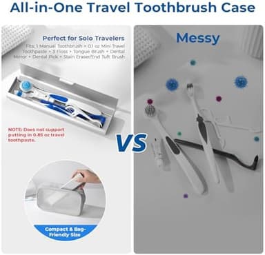 Oralphi Wider Aluminum Toothbrush Travel Case, Portable Travel Toothbrush Holder, Durable Manual Toothbrush Box Container for Traveling, Bathroom, Camping, Business Trip-Not for 0.85oz Toothpaste - Image 4
