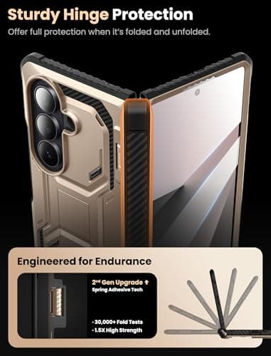 i-Blason Armorbox for Samsung Galaxy Z Fold 7 Case with Stand [Tempered Glass Screen Protector] [Hinge Protection] Full-Body Heavy Duty Rugged Shockproof Protective Case for Z Fold 7 (Desert) - Image 6
