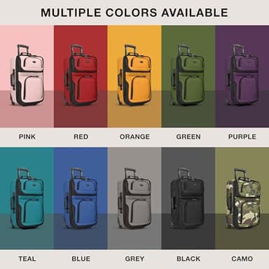 U.S. Traveler Rio Carry-on Luggage, Lightweight Softside Suitcase, Rolling 20" Carry On Luggage - Image 7