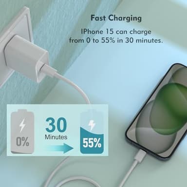 USB C to USB C Cable, 3-Pack 6FT, 60W Fast Charging Power Delivery for iPhone 17/17 Pro/17 Air/17 Pro Max, iPad mini 6/Pro 2021, MacBook Pro 2020, Samsung Galaxy S23, Switch - Image 5