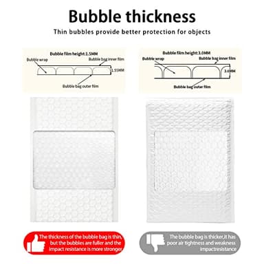 Bubble Mailers, 6x9 Inch Padded Bubble Mailers Pack of 100 Bubble Envelopes Opaque Self Seal Adhesive Waterproof Bags for Shipping and Packaging (White, 6x9-100Pc) - Image 3
