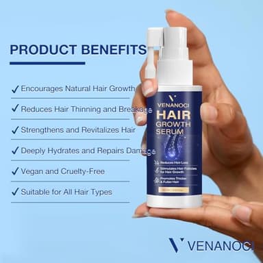 VENANOCI Hair Growth Oil Spray: with Rosemary, Biotin, Batana Oil & Rice Water – Natural Anti-Hair Loss Treatment for Thinning Hair – Promotes Thicker, Fuller Hair for Women & Men – All Hair Types - Image 5