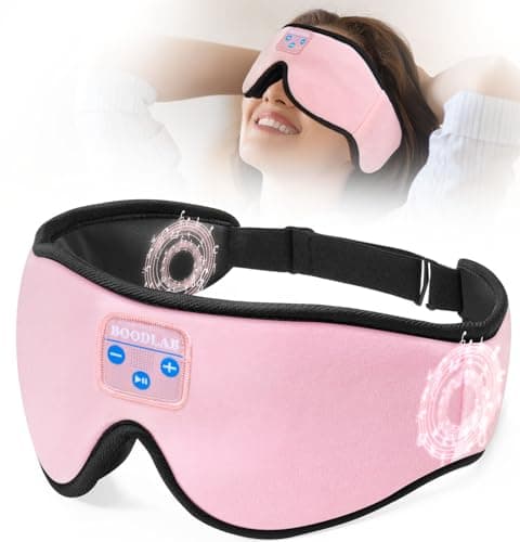 Sleep Headphones, Boodlab 3D Bluetooth Sleep Mask with Ultra Thin Speakers, Wireless Washable Sleeping Headphones for Side Sleepers Men Women Air Travel Cool Tech Gadgets Unique Gifts - Image 1