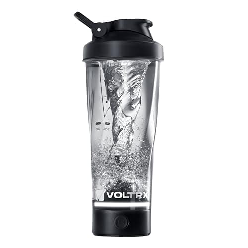 VOLTRX VortexBoost Electric Shaker Bottle, USB C Rechargeable Protein Shake Mixer, Shaker Cups for Protein Shakes and Meal Replacement Shakes, BPA-Free, Made with Tritan, Black - Image 1