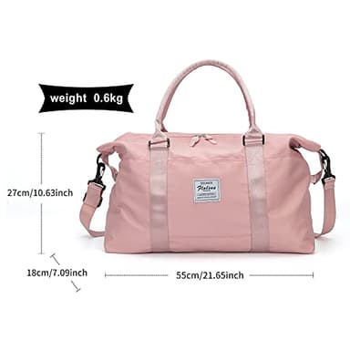 Travel Duffel Bag,Sports Tote Gym Bag,Shoulder Weekender Overnight Bag for Women - Image 4