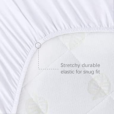 Bassinet Mattress Pad Cover Compatible with Halo BassiNest Swivel Sleeper, 2 Pack, Waterproof Quilted Ultra Soft Surface, Breathable and Easy Care - Image 3