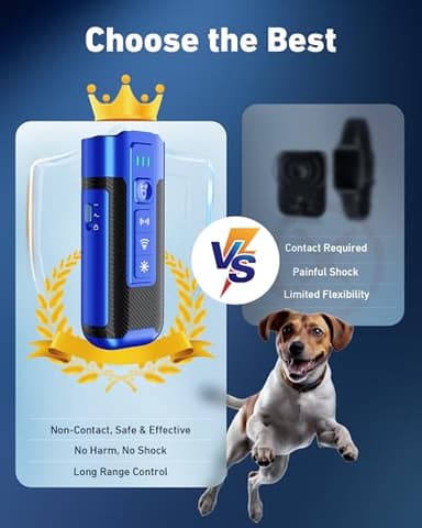 Dog Bark Deterrent Devices-Ultrasonic Anti Barking Device for Dogs with 50ft Range, Rechargeable No Barking Device for Own or Neighbor's Dogs, Portable Safe for Dogs/Humans | Indoor/Outdoor Use-Blue - Image 7