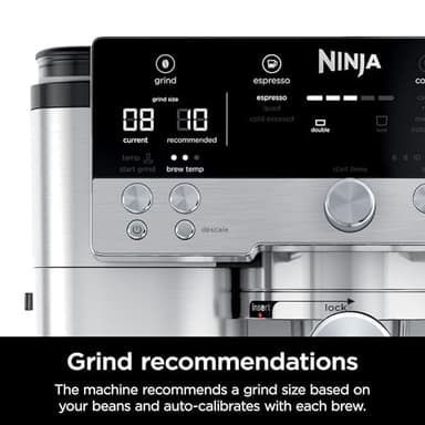 Ninja R-ES601 Luxe Café Premier Series Espresso Machine, Drip Coffee, Cold Brew, Grinder, Tamper, Frother, Silver (Renewed) - Image 4