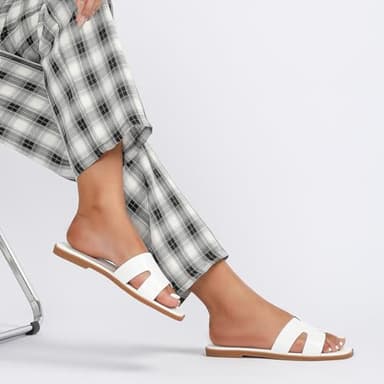 Stratuxx Kaze Open Toe Flat Dress Sandals Womens Slide Comfortable Summer Black, White, Tan Sandals for Women - Image 7