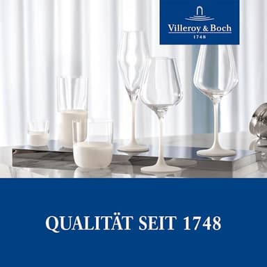 Villeroy & Boch - Manufacture Rock Blanc White Wine Goblet Set, 4 pcs. Set of Drinking Glasses, 13.75 oz, Crystal Glass, Matte White Slate Look - Image 7