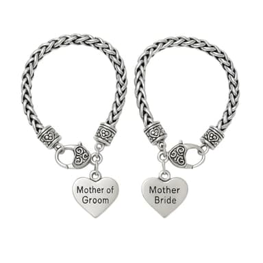 Infinity Collection Mother of the Bride & Mother of the Groom Gift Set - Mother of the Bride Bracelet & Mother of the Groom Bracelets, Wedding Party Gifts - Image 1