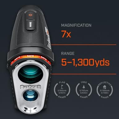 Bushnell Pro X3+ Golf Rangefinder with Wind Speed and Direction,1300 Yard Range,7X Magnification, Pin Locking with Visual Jolt - Image 16