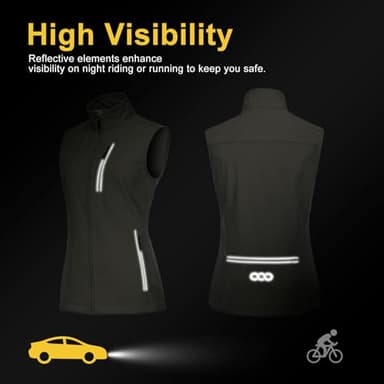33,000ft Women's Lightweight Running Vest Outerwear with Pockets, Windproof Sleeveless Jacket for Golf Hiking Travel - Image 5
