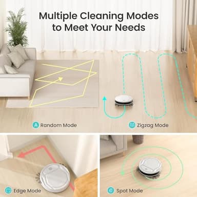 Lefant Robot Vacuum with Remote- Super Thin, Powerful Suction, Quiet,120 Mins Runtime, Self-Charging Robotic Vacuum Cleaner, APP/Voice/WiFi/Alexa Control, Ideal for Pet Hair and Hard Floor - Image 6
