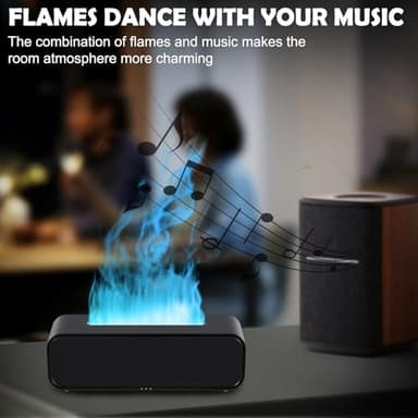 7Color Flame Diffuser, Bonfire and Fireplace 10.7"3"3.1" (Black) - Image 2