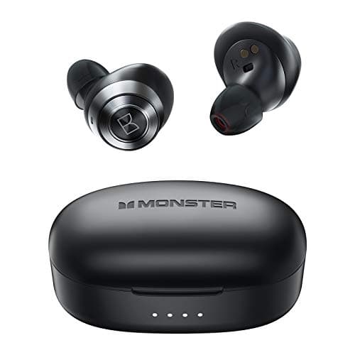 Monster Achieve 100 AirLinks Wireless Earbuds,Super Fast Charge,Bluetooth 5.0 in-Ear Stereo Headphones with USB-C Charging Case,Built-in Mic for Clear Calls,Water Resistant Design for Sports - Image 1