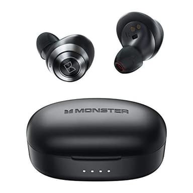 Monster Achieve 100 AirLinks Wireless Earbuds,Super Fast Charge,Bluetooth 5.0 in-Ear Stereo Headphones with USB-C Charging Case,Built-in Mic for Clear Calls,Water Resistant Design for Sports - Image 1