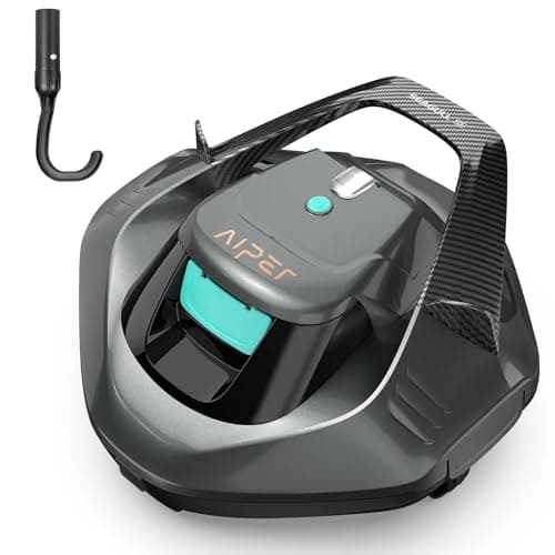 AIPER Cordless Robotic Pool Vacuum, Self-Parking Technology, Portable, Ideal for Above-Ground Flat Pool up to 40 Feet, Grey - Image 1