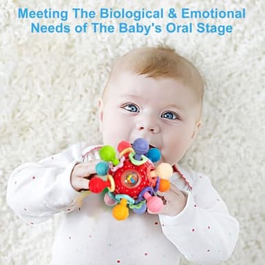 Baby Montessori Sensory Toys for 0-6 6-12 Months, Baby Teether Teething Toys for Babies 0 3 6 9 12 18 Months, Newborn Infant Learning Developmental Toys Gifts for 1 2 Year Old Boys Girls - Image 3