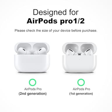 RFUNGUANGO Compatible with airpods pro 2 case (2023/2022/2019), Soft Silicone Protection AirPod Pro Case Cover(USB-C/Lightning Cable) with Cleaner kit&EarTips,Black - Image 7