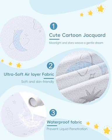 VRSHOAT Trifold Pack and Play Mattress 38"x26", Double-Layer Pack N Play Mattresses for Baby Toddler with Waterproof Washable Breathable Cover, Portable Mini Crib Mattress for Playpen - Image 5