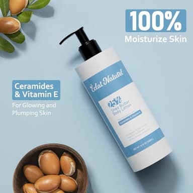ÉCLAT NATUREL Shea Butter Hand and Body Lotion, with Vitamin E Niacinamide Ceramide Moisturizer for Dry Skin, 25% Shea Butter Brightening Moisturizing Lotion for Hands and Body, 10.15 Fl Oz - Image 5