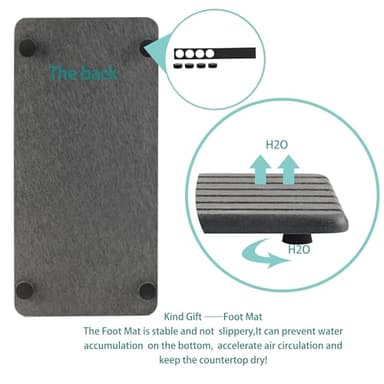 NiuYichee 2 PCS Water Absorbent Diatomite Coasters Rectangle, Grooved Design, Water Absorbing Stone Used for Hand Soaps & Plants & toiletries in The Modern Home - Image 4