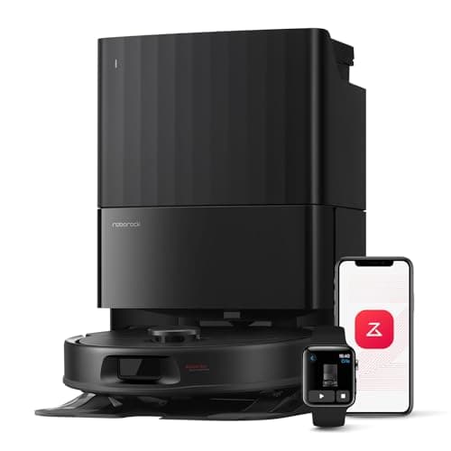 roborock Qrevo Series Robot Vacuum and Mop, 8000Pa Suction, Upgraded from Qrevo S, Anti-Tangle Brushes, Smart Obstacle Avoidance, Auto Mop Washing, All-in-One Dock, 200RPM Spinning Mops, Black(QV 35A) - Image 1