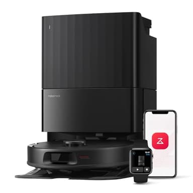 roborock Qrevo Series Robot Vacuum and Mop, 8000Pa Suction, Upgraded from Qrevo S, Anti-Tangle Brushes, Smart Obstacle Avoidance, Auto Mop Washing, All-in-One Dock, 200RPM Spinning Mops, Black(QV 35A) - Image 1