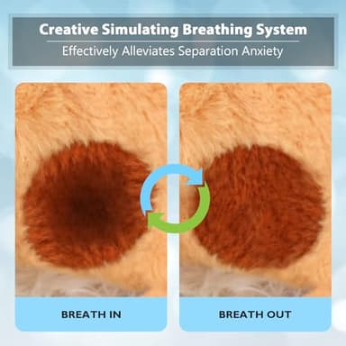 Goopow Heartbeat Puppy Toys for Dogs, [2025 Newly Upgraded] More Lifelike Mom with Upgraded Simulating Breathing/Body Temperature Dog Toys, Dog Anxiety Relief and Calming Aid,USB Rechargeable - Image 4