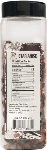 Soeos Star Anise Seeds 6oz (170g), Non-GMO Verified, Great for Baking and Tea, Anis Estrella, Whole Chinese Star Anise Pods, Dried Anise Star Spice - Image 2