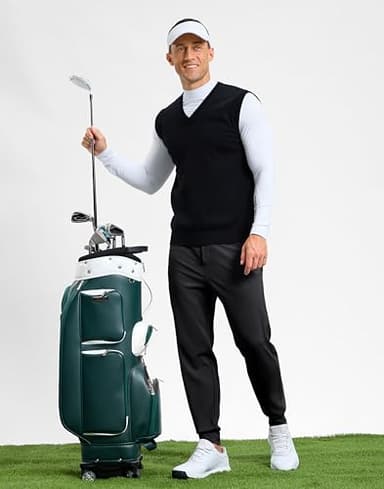 G Gradual Men's Golf Joggers Pants with Zipper Pockets Stretch Sweatpants Slim Fit Track Pants Joggers for Men Work Running (Black, XL) - Image 7