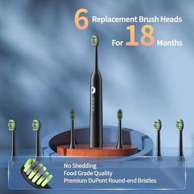 OasiSmile Electric Toothbrush for Adults, 42000 VPM Deep Clean Sonic Toothbrush with 6 Brush Heads, 4 Modes, IPX7 Waterproof Rechargeable Toothbrushes for 120 Days, Built-in 2 Mins Smart Timer - Image 4